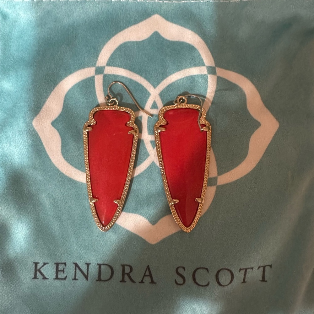 Red Kendra Scott Skylar Earrings